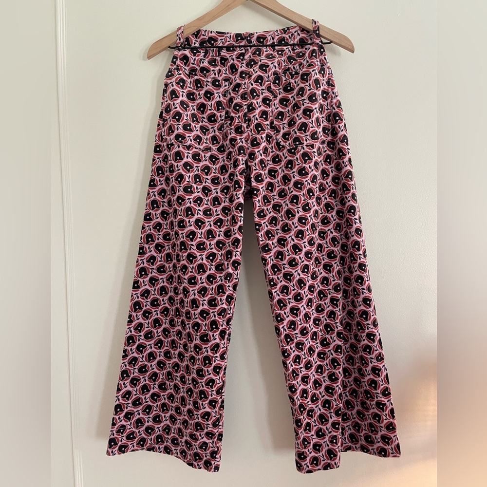 Anthropologie Maeve "The Colette" Pants - pink/black pattern - RARE - Size 28